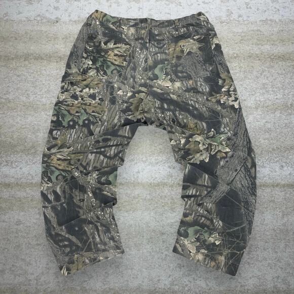 Vintage Columbia Mossy Oak Hunting Camo Jeans Double Knees Denim Baggy Wide 90s